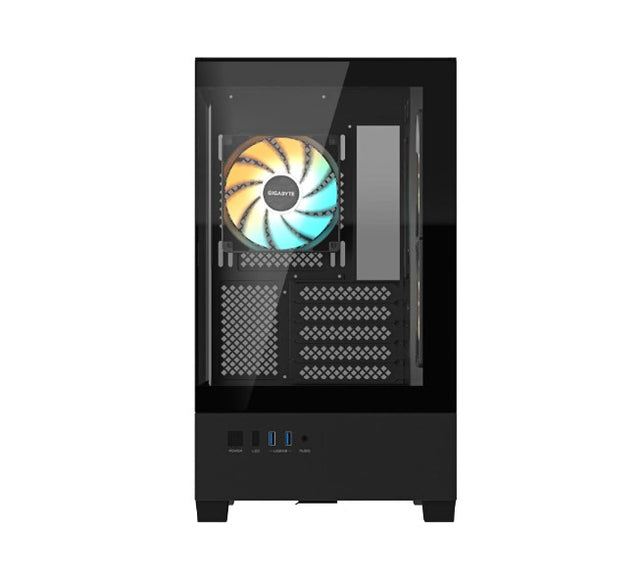 Gigabyte C201 PANORAMIC, Mid Tower, mini-ITX/m-ATX, Black, H431x W242x D430 mm, 5 Slots, USB 3.0 x2, H=502 W=313 D=525 mm