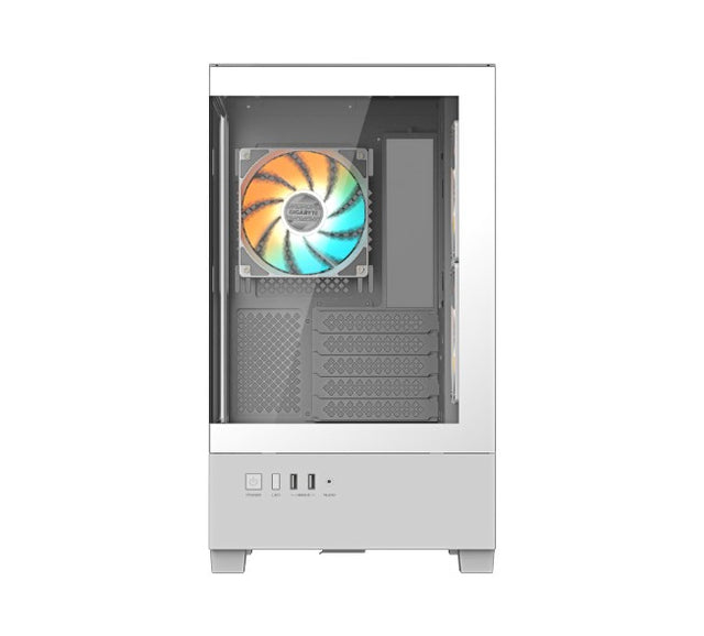 Gigabyte C201PI M-ATX CASE, Mid Tower, mini-ITX/m-ATX, White, H431x W242x D430 mm, 5 Slots, USB 3.0 x2, H=502 W=313 D=525 mm