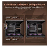 OKINOS (Kaisheng international CO.LTD.) OKINOS M6 ARGB ATX Genuine Walnut Wood, Panoramic View, Type-C, 4 x120mm ARGB & PWM Fans included,Tempered Glass Side Panel, Black,  Case