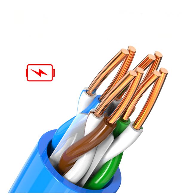 8Ware 350m CAT6A Ethernet 24AWG 30V LAN Cable Roll Bare Copper Twisted Core PVC Jacket on Reel Box Blue >305m