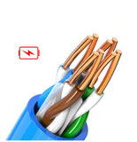 8Ware 350m CAT6A Ethernet 24AWG 30V LAN Cable Roll Bare Copper Twisted Core PVC Jacket on Reel Box Blue >305m