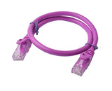 8Ware CAT6A Cable 0.25m (25cm) - Purple Color RJ45 Ethernet Network LAN UTP Patch Cord Snagless