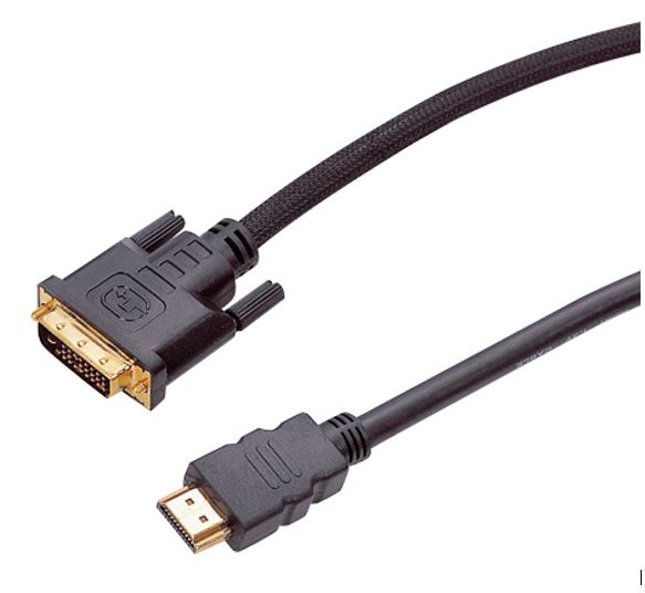 8ware HDMI to DVI-D Adapter Converter Cable 2m - Retail Pack Male to Male 30AWG Gold Plated PVC Jacket for PS4 PS3 Xbox Monitor PC Computer Projector
