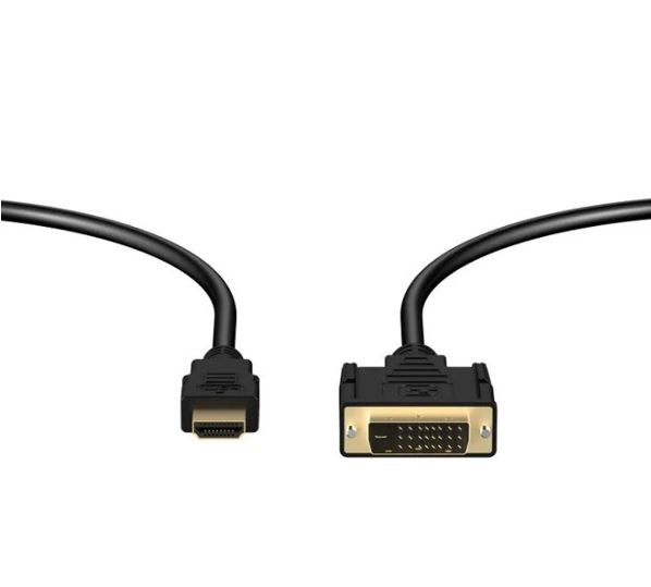 8ware HDMI to DVI-D Adapter Converter Cable 2m - Retail Pack Male to Male 30AWG Gold Plated PVC Jacket for PS4 PS3 Xbox Monitor PC Computer Projector