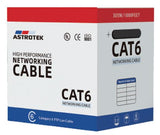 Astrotek CAT6 FTP Cable 305m Roll - Blue Full 0.55mm Copper Solid Wire Ethernet LAN Network 23AWG 0.55cu Solid 2x4p PVC Jacket