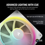 Corsair LX120 White, Single/ iCUE LINK LX120 RGB 120mm PWM Single Fan Expansion - White