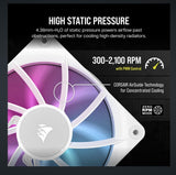 Corsair RX120 RGB iCUE LINK RX120 RGB 120mm PWM Fan Triple Starter Kit - White