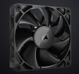 Corsair RX120  iCUE LINK  120mm PWM Single Fan Expansion. Black Fan - Glass fiber-reinforced LCP fan blades