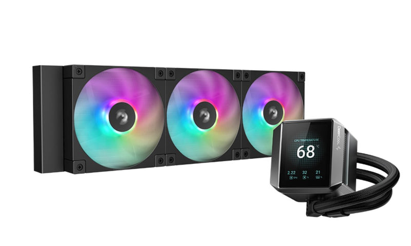 DeepCool  MYSTIQUE 360 A-RGB High-Performance Liquid Coolers, 5th Gen Pump 360mm Radiator, 2.8” 640x480 TFT Screen