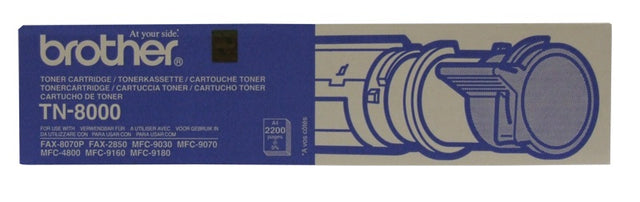 Brother TN-8000Black Toner 2200 Page, For FAX-2850