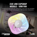 Corsair iCUE LINK CapSwap Module – VRM Fan – White Extend your iCUE LINK AIO cooling