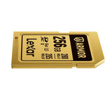 Lexar Professional ARMOR GOLD 256GB SDXC™ UHS-II Card  up to 280MB/s read, up to 205MB/s write, Stainless steel, Rated IP68, 5-meter drop proof