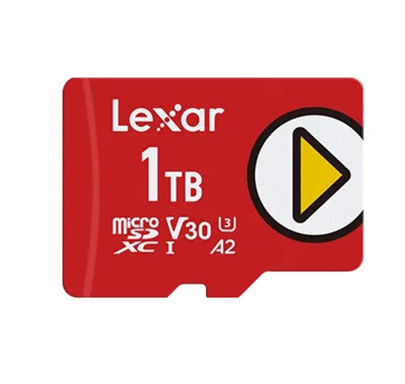Lexar PLAY microSDXC™ UHS-I Card 1TB – up to 160MB/s read, up to 100MB/s write 1 High-speed performance for gaming devices featureA1/A2 class wide ran