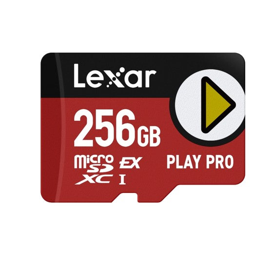 Lexar PLAY PRO microSDXC™ Express Card 256GB, microSDXC, high performance, microSD Express, up to 900MB/s read and 600MB/s write