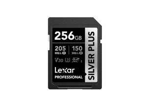 Lexar Professional SILVER PLUS 256GB SDXC™ UHS-I Card  speeds of up to 205MB/s and 150MB/s and supports seamless recording of FULL-HD and 4K videos
