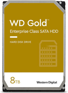 Western Digital 8TB WD 3.5" Gold Enterprise Class Internal Hard Drive - 7200 RPM Class, SATA 6 Gb/s, 256 MB Cache, - 5 Years Limited Warranty