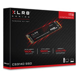 PNY CS3140 1TB NVMe Gen4 SSD for PS5 7500MB/s 5650MB/s R/W 700TBW 350K/700K 2M hrs MTBF 5yrs wty