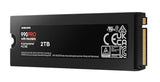 Samsung 990 Pro 2TB with Heatsink Gen4 NVMe SSD 7450MB/s 6900MB/s R/W 1550K/1200K IOPS 600TBW 1.5M Hrs MTBF for PS5 5yrs Wty