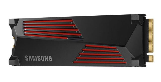 Samsung 990 Pro 4TB with Heatsink Gen4 NVMe SSD 7450MB/s 6900MB/s R/W 1600K/1550K IOPS 2400TBW 1.5M Hrs MTBF for PS5 5yrs Wty