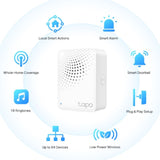 TP-Link Tapo Smart IoT Hub with Chime, Whole-Home Coverage, Low-Power Wireless Protocol , Smart Alarm, Smart Doorbell (Tapo H100）