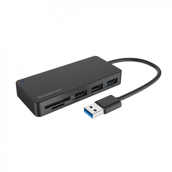 Simplecom CH368 3 Port USB 3.0 Hub with Dual Slot SD MicroSD Card Reader(LS)