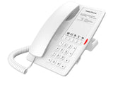 FANVIL, H4 Hotel IP Phone, White, Cost-effective hotel IP phone, HD voice, 0/100Mbps Ethernet, and PoE, 5 programmable soft keys