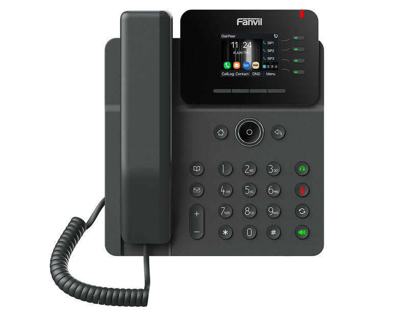 Fanvil V61W Prime Business Phone 2.4-inch color screen, HD audio, HAC, Wi-Fi. Bluetooth, PoE Support 6-way Audio conference, EHS