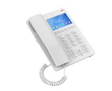 Grandstream GHP630W Desktop Hotel Phone, 3.5" Color LCD, PoE, Dual-band WiFi 6, White