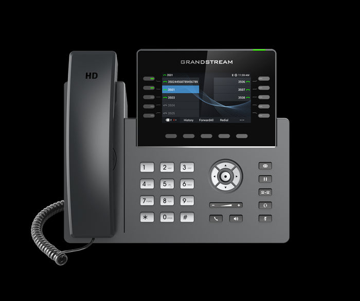 Grandstream GRP2615 10 Line IP Phone, 16 SIP Accounts, 480x272 Colour Screen, HD Audio, Powerable Via POE