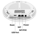 Grandstream GWN7665 Wifi Access Point 2x2 802.11ax Wi-Fi 6E AP, AX5400, 1xGigE, 1x2.5GigE, BLE, HE160