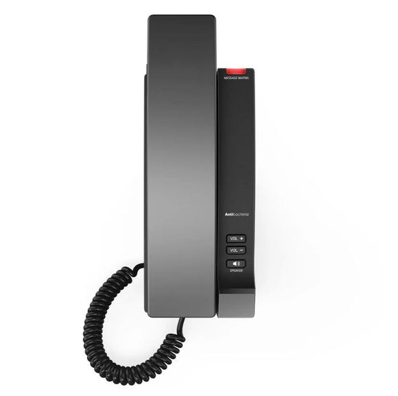 SNOM HD100 Hospitality Phone, Antibacterial housing, Large LED call indicator, Individual labelling via inserts, PoE, HD audio