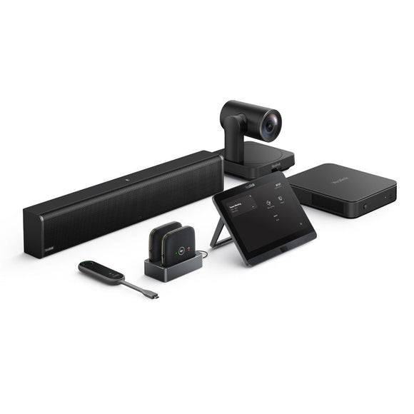 Yealink MVC640 Microsoft Teams Rooms on Windows, MCore Pro, MTouch-E2, 1x UVC84 12x Optical Zoom Camera, 1x MSpeaker-II, 2x CPW65 and 1x WPP30