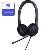 Yealink TEAMS-UH37-D MicrosoftTeams Certified USB Wired Headset, Stereo, USB-A 2.0, 35mm Speaker, Busylight, Leather Ear Cushion *LAST STOCK