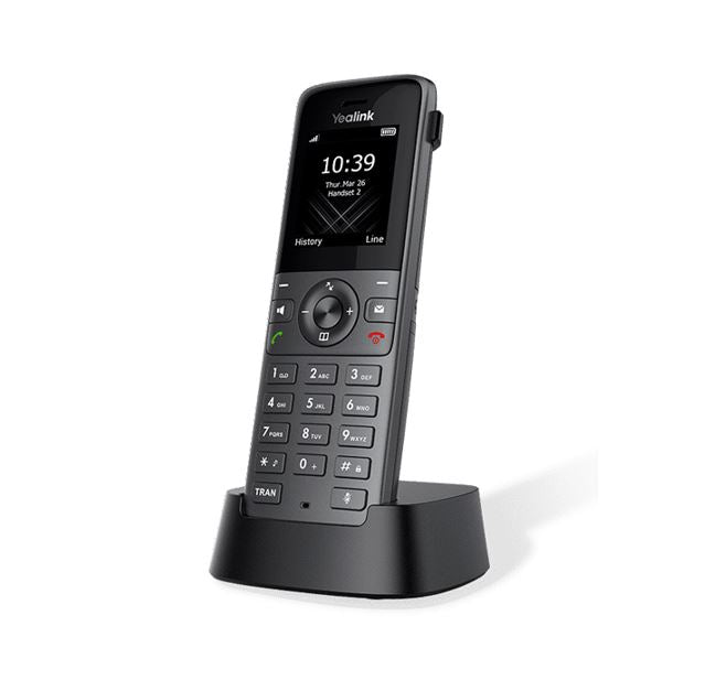 Yealink W73H High-Performance IP DECT Handset, HD Audio, Long Standby Time of 400 hours,Up to 35hours talk time, Noise Reduction, Microsoft SIPGateway