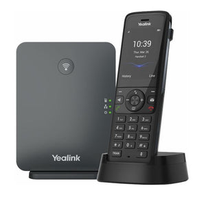 Yealink W78P Wireless DECT Phone System, Solution including W70B Base Station and 1x W78H Handset, Scalable solution, optimised wireless communication