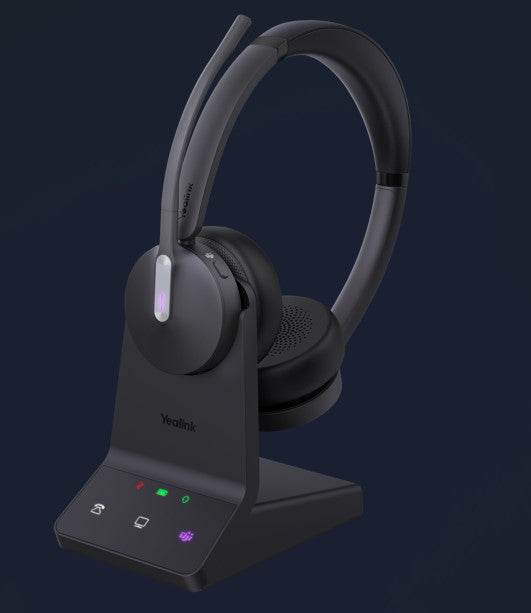 Yealink WH64 Hybrid Dual Teams DECT Wireless Headset, DECT & Bluetooth Wireless Technology, 3-Mic Noise Cancellation, DECT Dongle USB-A WDD60