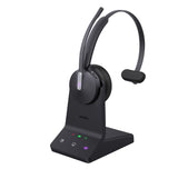 Yealink WH64 Hybrid Mono with Charging Stand DECT Wireless Headset, DECT & Bluetooth Hybrid Wireless 3-Mic Noise Cancellation, Dongle WDD60