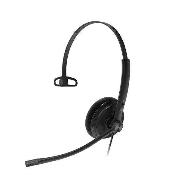 Yealink YHS34 Lite Mono Wired Headset with QD to RJ Port, Wideband Noise-Canceling Headset, Monaural Ear, RJ9, QD Cord, Foamy Ear Cushion