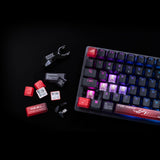 ASUS ROG Dye-Sub PBT Keycaps for ROG NX switches are made of premium, durable PBT and feature dye-sublimated legends and stylish ROG elements.