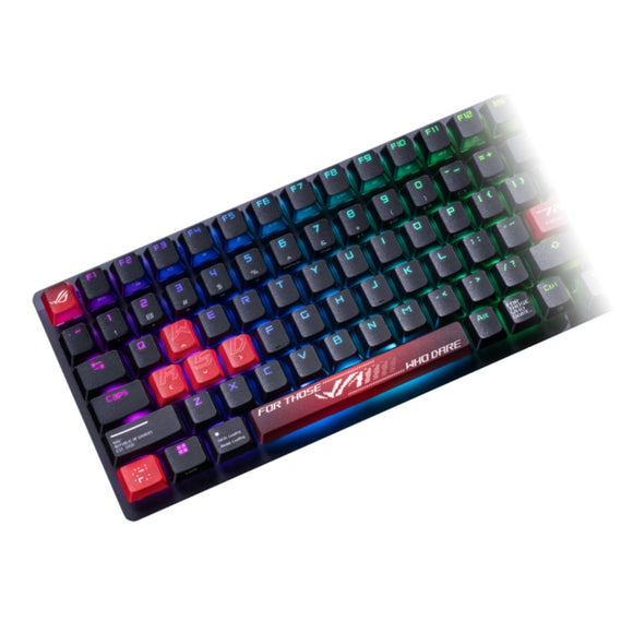 ASUS ROG Dye-Sub PBT Keycaps for ROG NX switches are made of premium, durable PBT and feature dye-sublimated legends and stylish ROG elements.