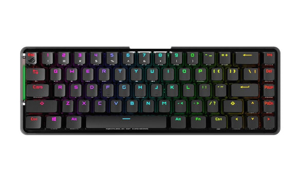 (EOFY Special) ASUS ROG FALCHION Blue Switch Wireless Mechanical Gaming Keyboard, 68 Keys 65% Layout, Cherry MX, Aura Sync, 450H Battery Life (M601)