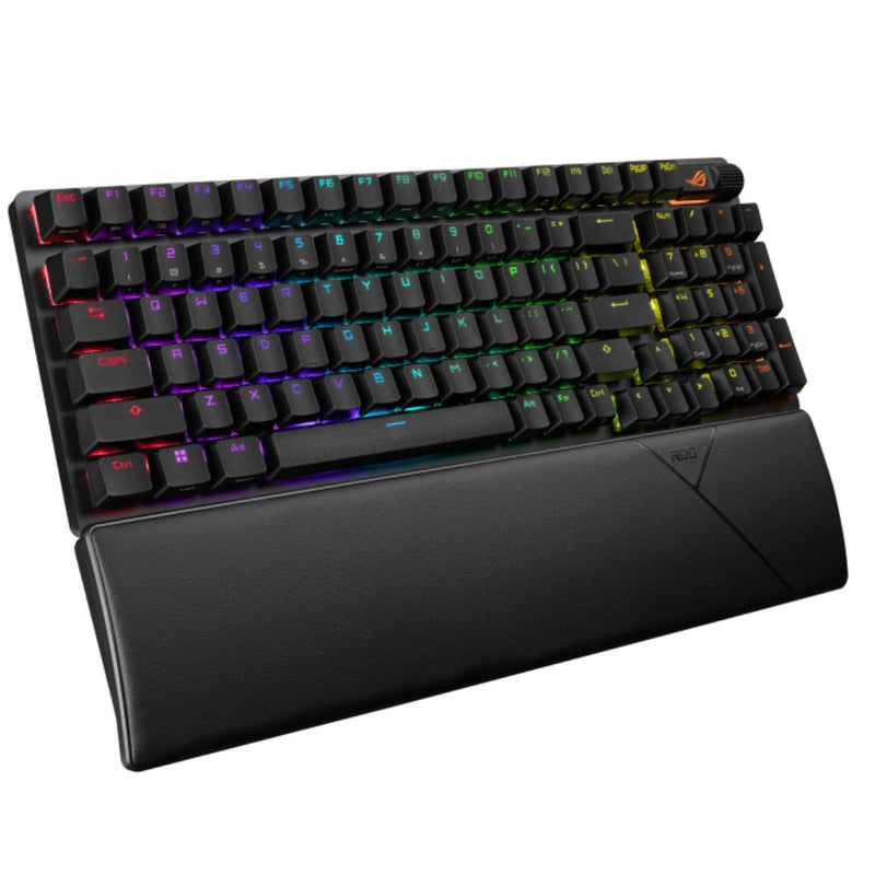 ASUS ROG STRIX SCOPE II 96 WL Storm Switch Wireless Gaming Mechanical Keyboard, Tri-mode Connection, Streamer hotkeys, PBT Keycaps (White)