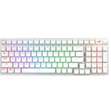 ASUS ROG STRIX SCOPE II 96 WL Snow Switch Wireless Gaming Mechanical Keyboard, Tri-mode Connection, Streamer hotkeys, PBT Keycaps (White)