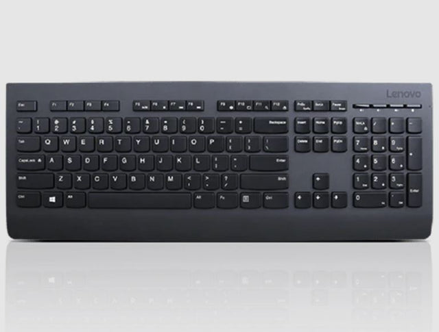 Lenovo 4X30H56796, Professional Wireless Keyboard and Mouse Combo, Plug-and-Play, 2.4GHz Wireless, 3-Zone Keyboard, Dedicated Media Keys, Dedicated Full-Size Mouse, 1600dpi Laser Sensor, Connect with 1 USB Nano Receiver, 4-Way Scroll Wheel, 2 Years