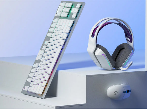 Logitech G915 TKL Tenkeyless Wireless RGB Gaming Keyboard Tactile White Bluetooth enabled device with Windows 8 or later, macOS X 10.11 or later,