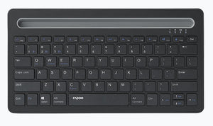 RAPOO XK100 Bluetooth Wireless Keyboard - Switch Between Multiple Devices, Computer, Compact and Stylish. Tablet and Smart Phone Mount Slot(LS)