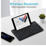 RAPOO XK100 Bluetooth Wireless Keyboard - Switch Between Multiple Devices, Computer, Compact and Stylish. Tablet and Smart Phone Mount Slot(LS)