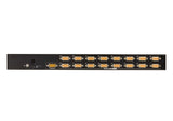 Aten Rackmount KVM Switch 16 Port VGA PS/2-USB, KVM Cables NOT Included, Selection Via Front & USD Menu, Broadcast Mode