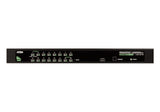 Aten Rackmount KVM Switch 16 Port VGA PS/2-USB, KVM Cables NOT Included, Selection Via Front & USD Menu, Broadcast Mode