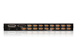 Aten 16 Port Rackmount USB-PS/2 VGA KVMP Switch with USB 2.0 Hub and Daisy Chain